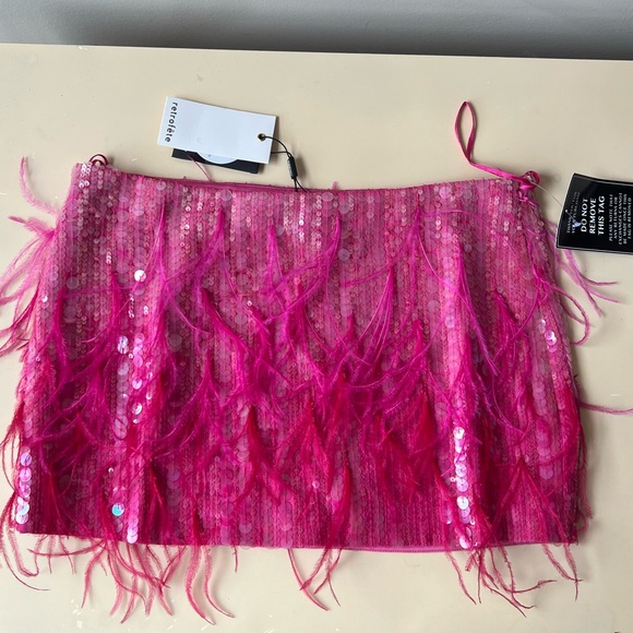 RETROFETE athana sequin feather skirt - Picture 5 of 5